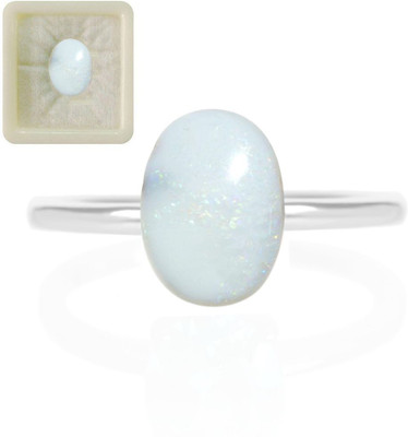 CaratYogi Certified Natural Fire Opal Gemstone 8.41 Carat 9.25 Ratti Oval Shape for Stone Opal Ring