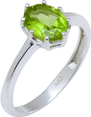 anika jewellers Green Peridot Natural Gemstone 925 Sterling Silver Ring For Her Sr-226 Sterling Silver Ring