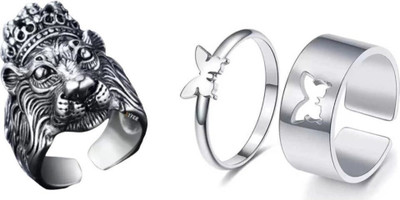 Viibesle Women Ring (Pack of 3) Alloy Ring