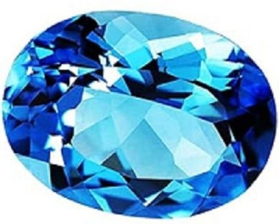 lilagems 9.25 Ratti Blue Topaz Stone Oval Shape Certified Original Natural Gemstone Stone Topaz Ring