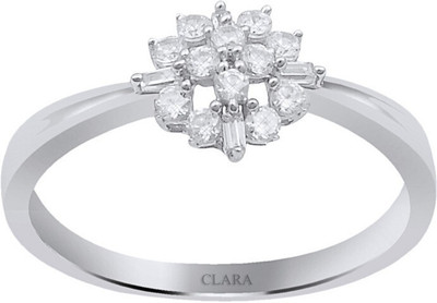 CLARA The Karla Sterling Silver Cubic Zirconia Rhodium Plated Ring