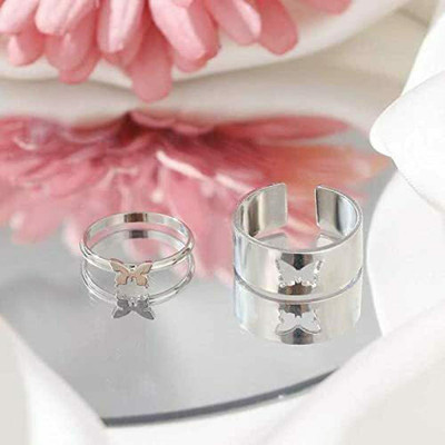 house of common Alloy Silver Plated Ring Set