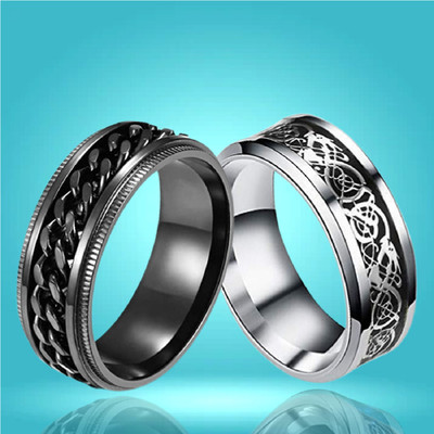Neerajyoti Stainless Steel Silver Plated Ring Set
