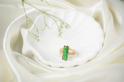 Vosgi Brass Quartz Gold Plated Ring
