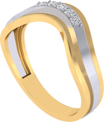 Diamtrendz Jewels Sterling Silver Cubic Zirconia Gold Plated Ring