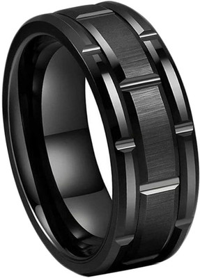 MEENAZ rings for men gents love design party propose proposal lovers valentine thumb Metal, Alloy, Steel, Stainless Steel Titanium, Black Silver Plated Ring