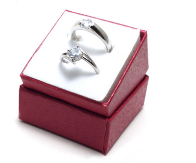 rsp unique New Couple Lover ring Love You Jewelry For Friendship Gift (2 pieces - his and her) Alloy Sterling Silver Plated Ring Set