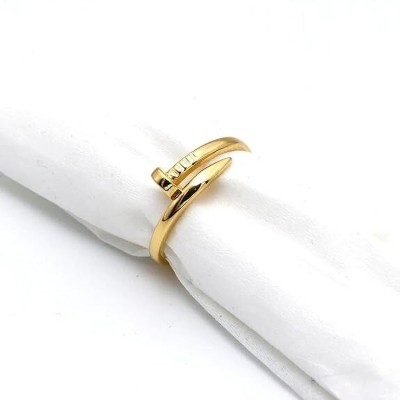 MK Gallery Golden Nail Ring Stainless Steel Gold Plated Ring