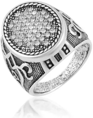 Shree shyam shopee American dimond Alloy Silver Plated Ring