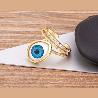 ZIVOM R1259WWIHFT-DT-I Copper Cubic Zirconia Gold Plated Ring