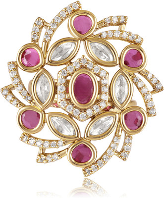 itrani Brass Brass Plated Ring