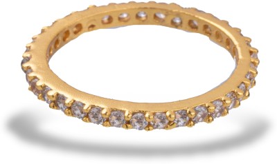 SORELLII Golden Eternity Ring Copper Cubic Zirconia Gold Plated Ring