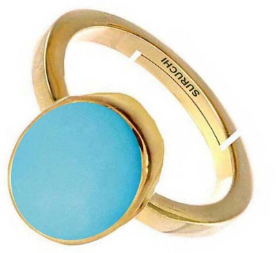 Suruchi Gems & Jewels Turquoise (Firoza) 10.25 Ratti or 9.50 Ct Panchdhatu (5 Metal) Men Adjustable Stone Ring