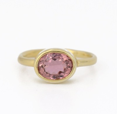 Ceylonmine01 Natural Pink Spphhire Ring Golden Plated Ring For Men & Women Brass Sapphire Gold Plated Ring