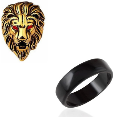 Vedansh Stylish Gold, Silver&Titanium Plated Rings Alloy, Brass Titanium, Brass Plated Ring Set