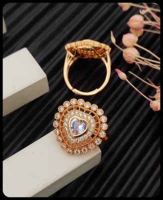 SHIVAY FASHION HUB Alloy Diamond Gold Plated Ring