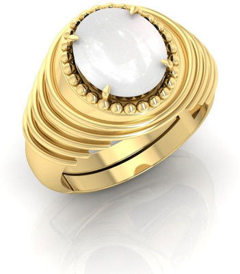 The Crystl Cache Store 10.25 Ratti Opal Gemstone Ring For Men And Women With Top AA+ Quality Brass Opal Gold Plated Ring
