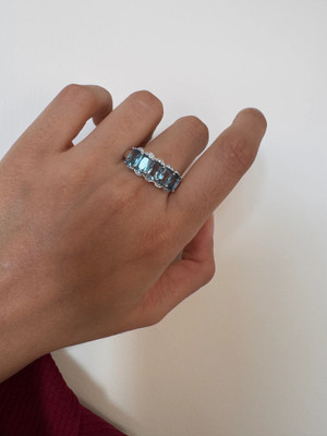 Carillon Jewelry Dream Ring Sterling Silver Topaz Ring