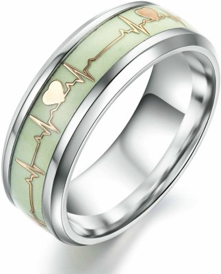 Smykker Fashion Valentine's Day Special Love Couple Radium ring Stainless Steel Rhodium Plated Ring