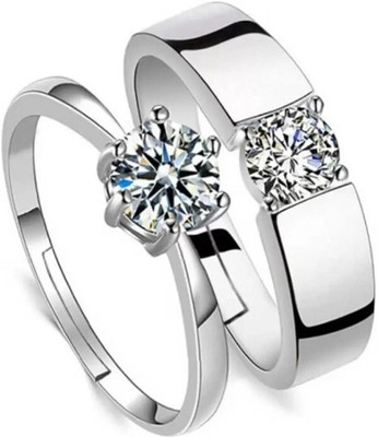 Vibeesle Stainless Steel, Brass, Stone, Crystal Cubic Zirconia Sterling Silver, Titanium Plated Ring