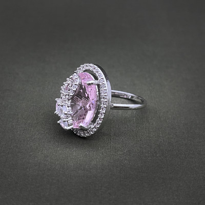 Diwam jewels Versatile Style: Suitable for both casual and formal occasions. Brass Quartz Silver Plated Ring