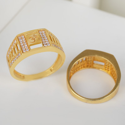 GORASH CREATION Alloy Cubic Zirconia Gold Plated Ring