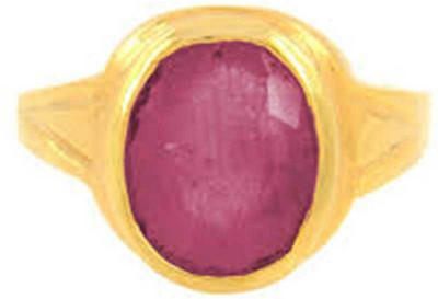 Gemzonite Stone Ruby Gold Plated Ring