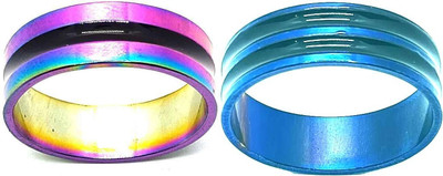 Dynamic Retail Global Set 1 Ring for Men & Women, Blue Alloy Ring