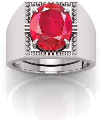 Pranjal Gems Stone Ruby Gold Plated Ring