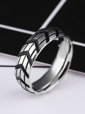 YELLOW CHIMES Western Style Stainless Steel Ring Metal Ring