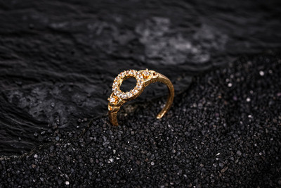 Vosgi Brass Ruby Gold Plated Ring