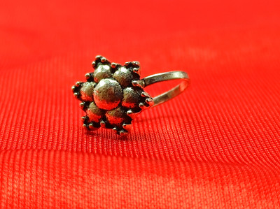PayelCreation Sterling Silver, Silver Black Silver Plated Ring