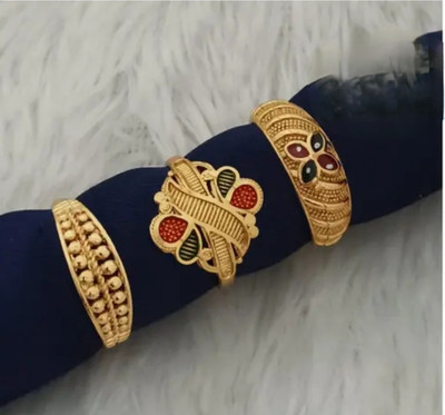 Shree shyam shopee Alloy Gold Plated Ring Set