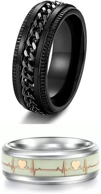 neerajjyotii Stainless Steel Titanium Plated Ring