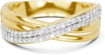 Sparq Certified Lab Grown Diamond & Gold Plated 1485 Sterling Silver Gold Plated Ring