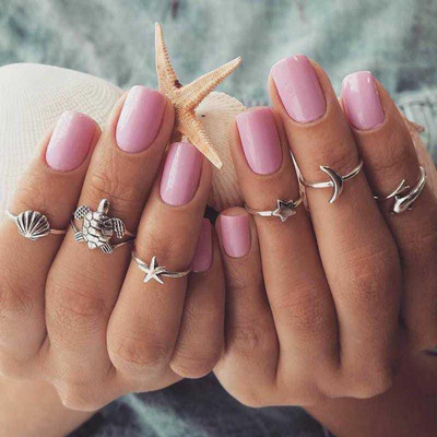 YU Fashions Steel Silver Plated Ring Set