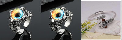 JS Enterprises Alloy Silver Plated Ring Set