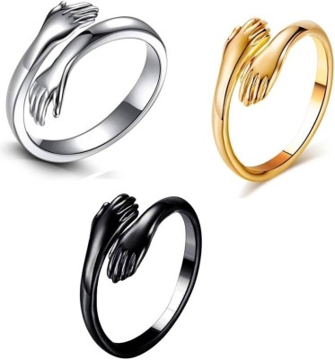 ARDS FASHION The Key House Valentine’s Exclusive (COMBO Pack of 3) Stainless Steel Stainless Steel Silver, Gold Plated Ring