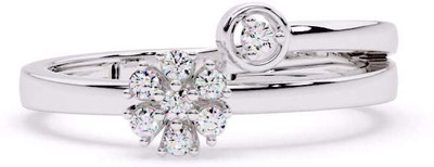 Keeyarri Jewels Everyday Silver Ring - 0014 Sterling Silver Swarovski Zirconia Sterling Silver Plated Ring