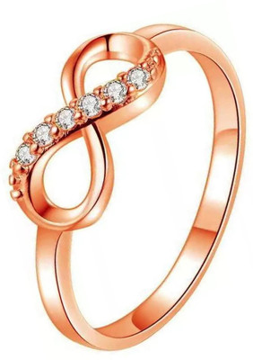 Sorellaz Womens Rose Gold US 7 Infinity Ring: Pack of 1 Alloy Ring