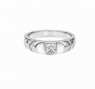 Ceylonmine01 925 Sterling Silver Zircon Ring for Unisex Design Classic Design for Daily Wear Stone Zircon Silver Plated Ring