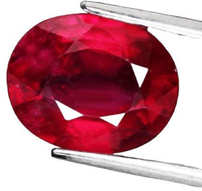 Sidharth Gems 13.25 Ratti Natural Burma Ruby Manik Stone Original Earth Mind Certified Stone Ruby Ring