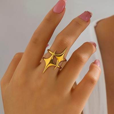 Velvet Box Open Design Adjustable Anti Tarnish Finger Rings for Women / Girls Stainless Steel Ring