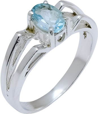 anika jewellers Blue Topaz Natural Gemstone 925 Sterling Silver Ring For Her Sr-124 Sterling Silver Ring