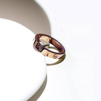 Winnifred Winnifred Anti Tarnish Stainless Steel Stylish Diamond Ring Stainless Steel Diamond Gold Plated Ring