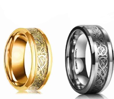 Neerajyoti dragon couple band ring combo set Alloy, Stainless Steel Gold, Rhodium, Sterling Silver Plated Ring Set