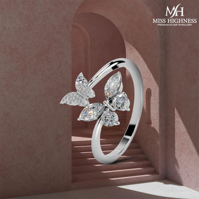 Miss Highness good quality ring Sterling Silver Cubic Zirconia Rhodium Plated Ring