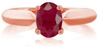 Gemzonite ruby Brass Ruby Gold Plated Ring