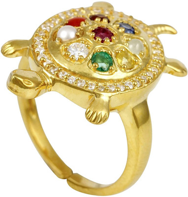 EVA GEMS Tortoise Ring/Kachua Ring Brass (turtel)Ring for men and women Brass Ring