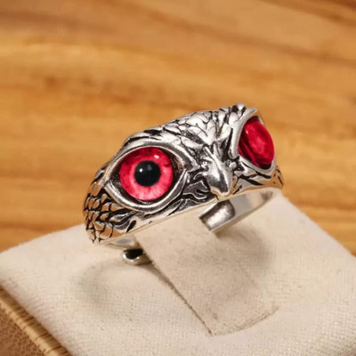 University Trendz Owl Head Style Designer Delicate Ring for Women & Girls Stainless Steel Cubic Zirconia Silver Plated Ring